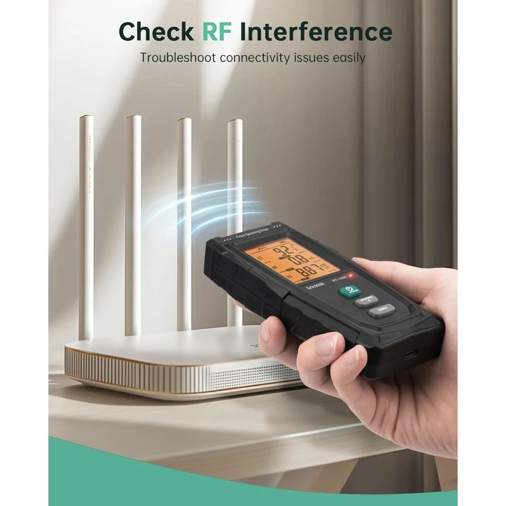 ERICKHILL EMF Detector Rechargeable Digital Electromagnetic Field Radiation‎